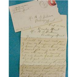 Signed letter regarding cattle business in the area of Billings, Montana