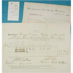 3 pieces from Ft. Keogh, Montana Territory: