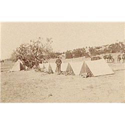 2 mounted silver gelatin photographs, 4 ½” x 7”, Cavalry Troopers on Maneuver at Ft. Wingate, NM