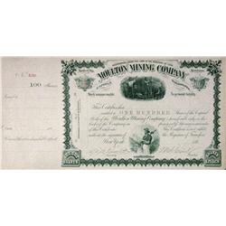 Paper stock, 1880’s  Moulton Mining Company