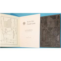 Original printing plate of DuBois, Charles booklet Kick the Dead Lion.