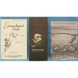 3 Custer Battlefield National Monument pamphlets dated 1959,
