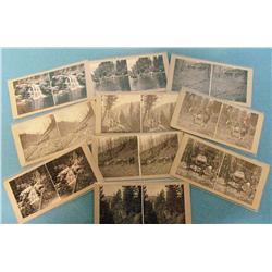 Ten stereo cards of a hunting trip in Montana, 19th century, photographer unknown.