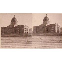 Stereo card, Mountain View Co. Capitol Building at Helena, Montana, 1899 ca.