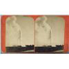 Image 1 : Stereo card, Haynes, F. J., Old Faithful Geyser During Eruption, orange mount.