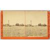 Image 1 : Stereo card, Haynes, F. J., Early Dakota Threshing Scene, orange mount.