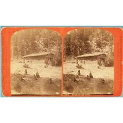 Stereo card, Haynes, F. J., The Pioneer Hotel, orange mount, very rare image.
