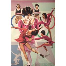 Nelson, William, original lithograph, World Figure Skating--