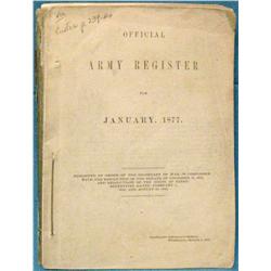 Official Army Register for January, 1877, 262 pp.
