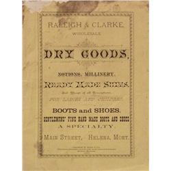 30 pp. illust. catalogue, Raleigh & Clarke, Dry Goods,