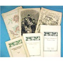 9 booklets:  Montana Fed. of Women's Clubs, 1917-1927, MT cities, fine cond.;