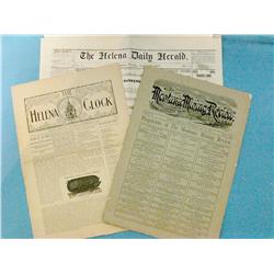 3 newspapers from the 1800's: