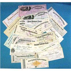 Bank checks: Wells Fargo & Co., Salt Lake City, 1898, fine condition. Copper King.