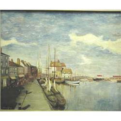 Edward Seago oil on board "The Quay at Hon...