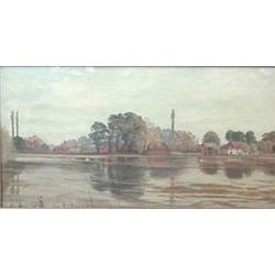 Hannah H Hopkins 19th Century Oil on Board...