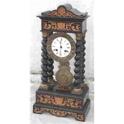 VALOGUE, PARIS Empire Style Ebonized 8 Day...