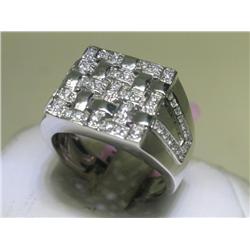 All Diamond Men's Ring .55 ct 14K White Gold