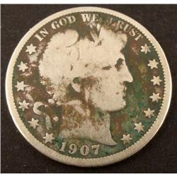 1907-O Barber Half Dollar