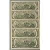 Image 2 : 5 Consec # 2003A $2 G Notes Two Dollar Bills Chicago CU