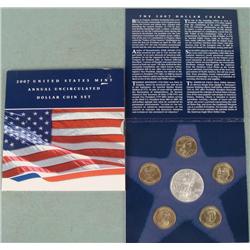 2007 US Mint UNC American Eagle + Dollar Set 6 Coins