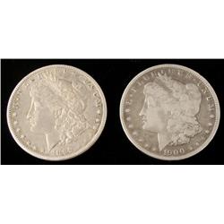 1899-O + 1900-O Morgan Silver Dollars