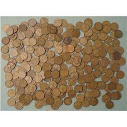 250 Mixed Date Wheat Cents Pennies