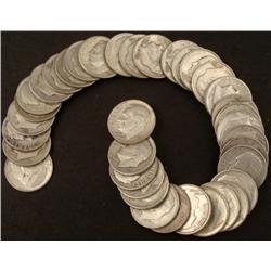38 Diff Date Roosevelt Silver Dimes 1946-64 -Nice Set