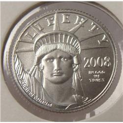 2008 $10 Platinum Liberty Coin 1/10 Oz.