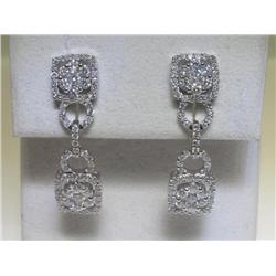 All Diamonds 14K White Gold Earrings