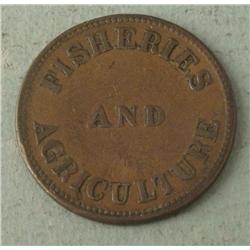 Fisheries and Agriculture Early Half Penny Token Canada