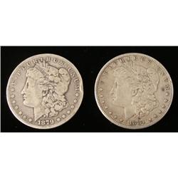 1879-S & 1881-S Morgan Silver Dollars