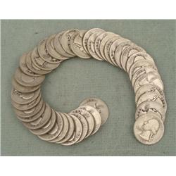 1 Roll Mixed Early Date Washington Quarters 1943-1948