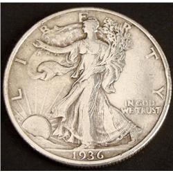 1936 Nice Walking Liberty Silver Half Dollar