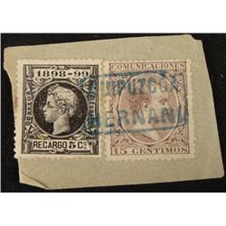 2 Alfonse XIII Child Stamps 1898-99 5,15 Centimos Spain