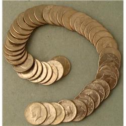 39 Diff Date Kennedy Halves 1971-P-2001-P