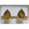 Image 2 : Three Piece Citrine and Diamonds 14K Yellow Gold set