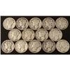 Image 1 : 14 Mixed Date Mercury Silver Dimes -Some Mint Marks