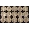 Image 2 : 15 Different Date Mercury Silver Dimes 1917-1945