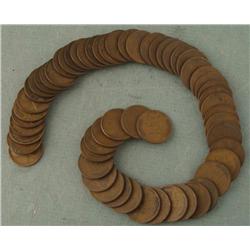 1 Roll of 1917-P Pennies Wheat Cents