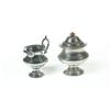 Image 1 : PEWTER CREAMER AND SUGAR.
