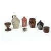 Image 1 : SEVEN PIECES OF POTTERY AND TREENWARE.