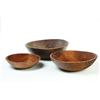 Image 1 : THREE TREENWARE BOWLS.