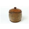 Image 1 : DECORATED TREENWARE CONTAINER.