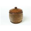 Image 2 : DECORATED TREENWARE CONTAINER.