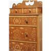 Image 2 : FOLKSY PARQUETRY CHEST OF DRAWERS.