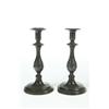 Image 1 : PAIR OF PEWTER CANDLESTICKS.