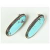 Image 4 : TWO TURQUOISE RINGS AND PAIR OF EARRINGS.