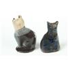 Image 2 : TWO MINIATURE STONEWARE FIGURINES.