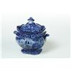 Image 10 : PAIR OF CANDLESTICKS AND HISTORIC BLUE STAFFORDSHIRE SUGAR AND TEAPOT.