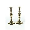 Image 2 : PAIR OF CANDLESTICKS AND HISTORIC BLUE STAFFORDSHIRE SUGAR AND TEAPOT.
